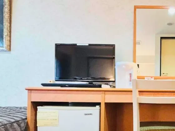 客室のデスクとテレビ